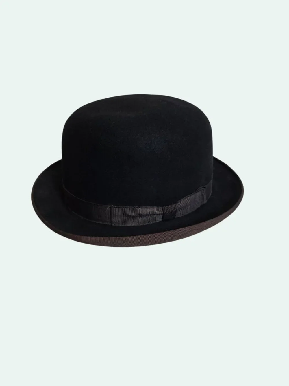 Vntg Dobbs Fifth Ave Bowler Derby Hat Black Wool Felt Abraham & Straus Classic